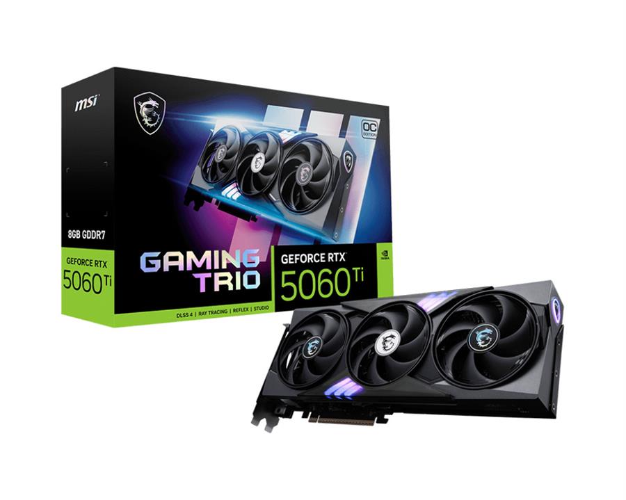 Placa de Video MSI Geforce RTX 5060 TI Gaming Trio OC 8GB