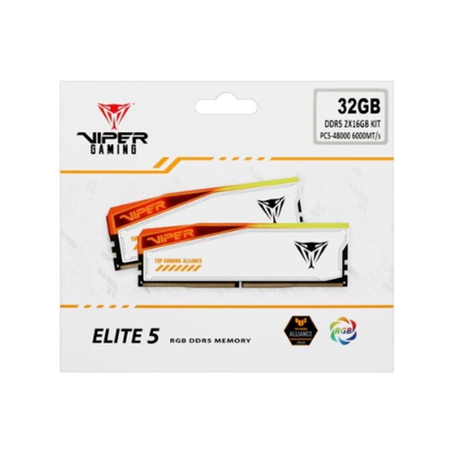 Memoria Patriot DDR5 Viper Elite 5 TUF 32GB CL36 RGB 6000MT/s Gaming White