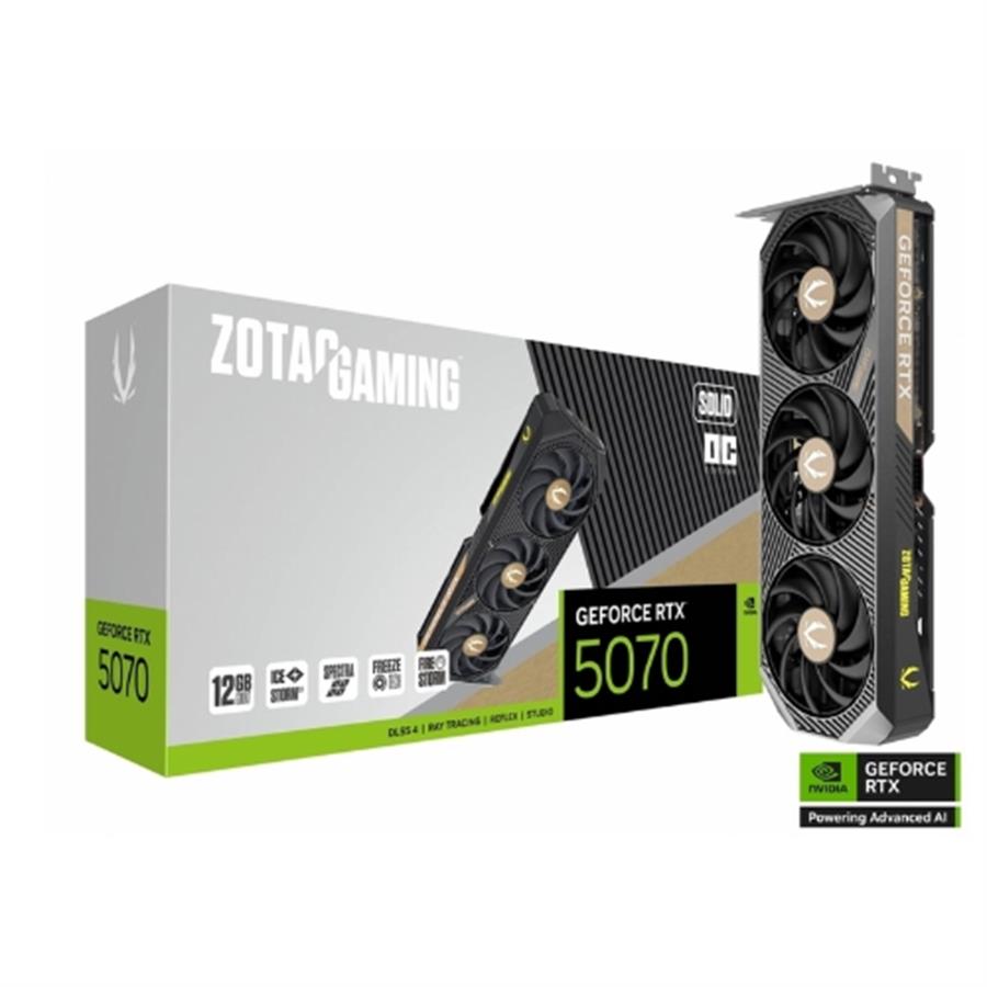 Placa de Video Zotac GeForce RTX 5070 Solid OC 12GB GDDR7