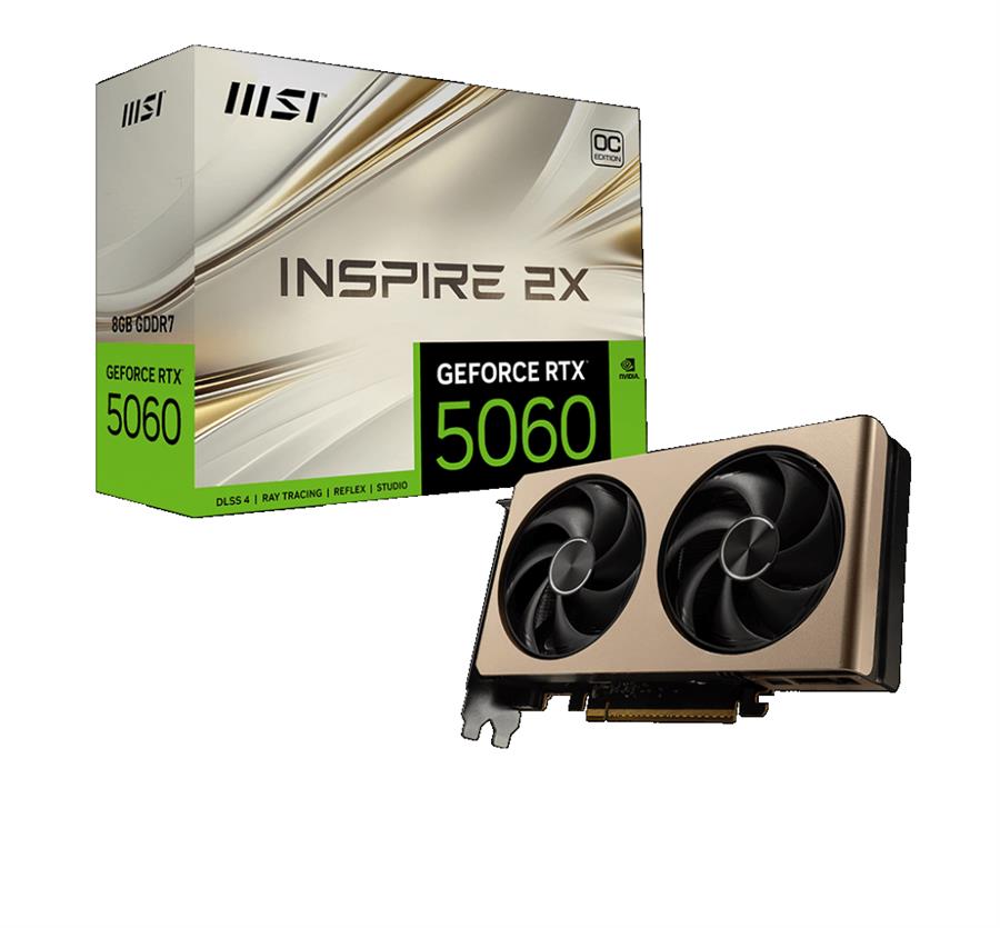 Placa de Video MSI Geforce RTX 5060 Inspire 2X OC 8GB