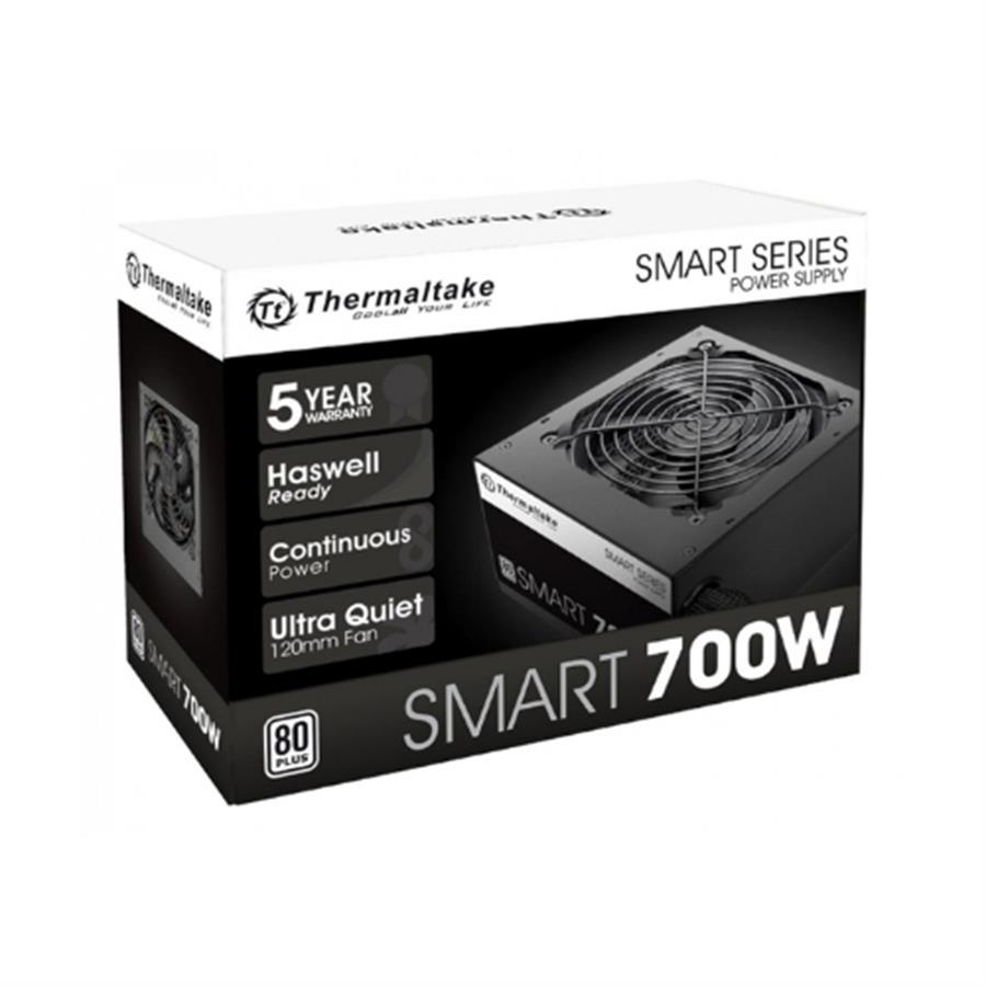 Fuente Gamer Thermaltake Smart 700W AG80 Plus White