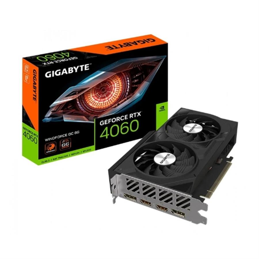 Placa de Video Gigabyte GeForce RTX 4060 WindForce OC 8GB