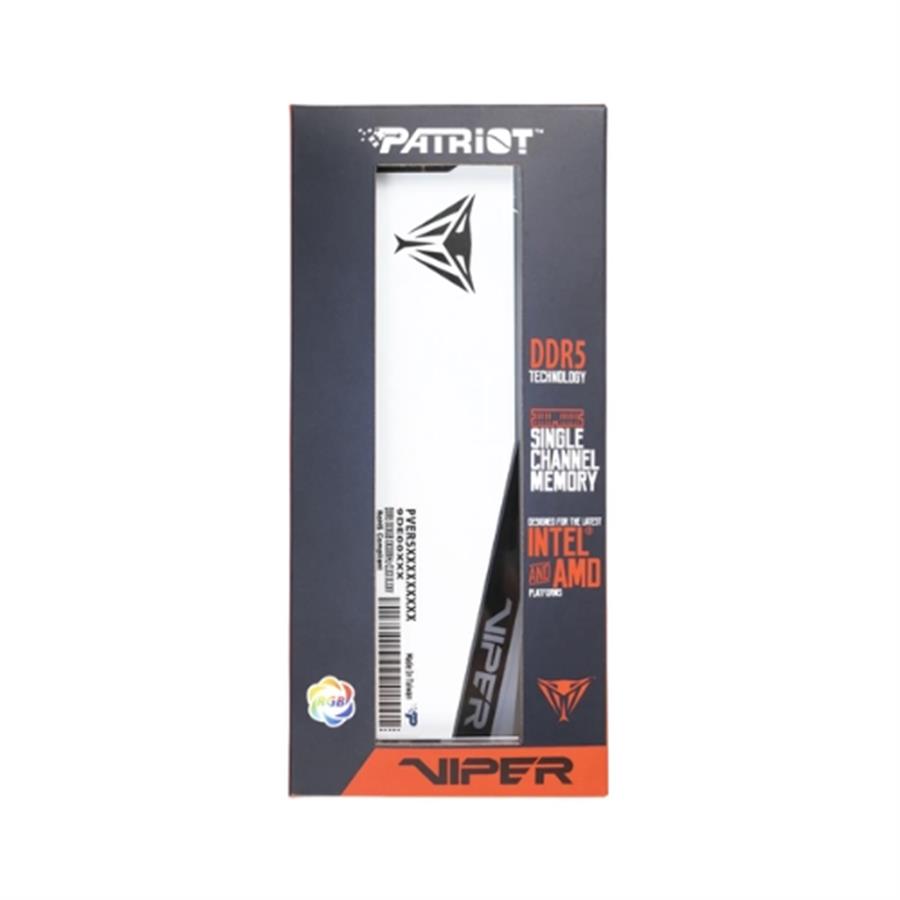 Memoria Patriot DDR5 Viper Elite 5 16GB 6000MHz RGB CL42 White Single