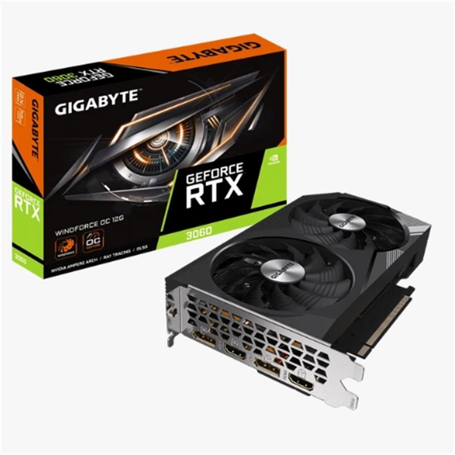 Placa de Video Gigabyte GeForce RTX 3060 WindForce OC 12GB