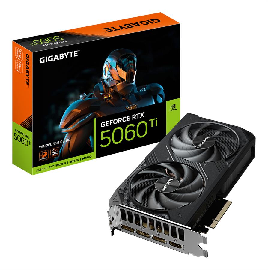 Placa de Video Gigabyte RTX 5060 TI WF2 OC 8GB