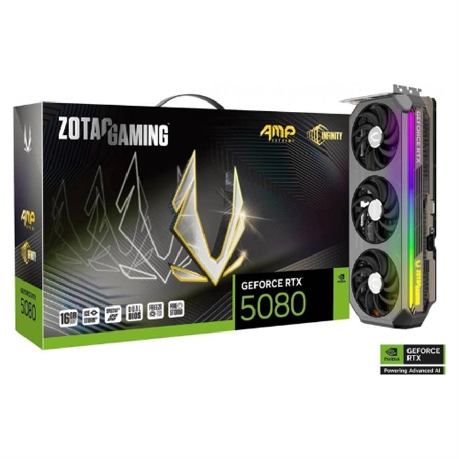 Placa de Video Zotac GeForce RTX 5080 AMP Extreme Infinity 16GB GDDR7
