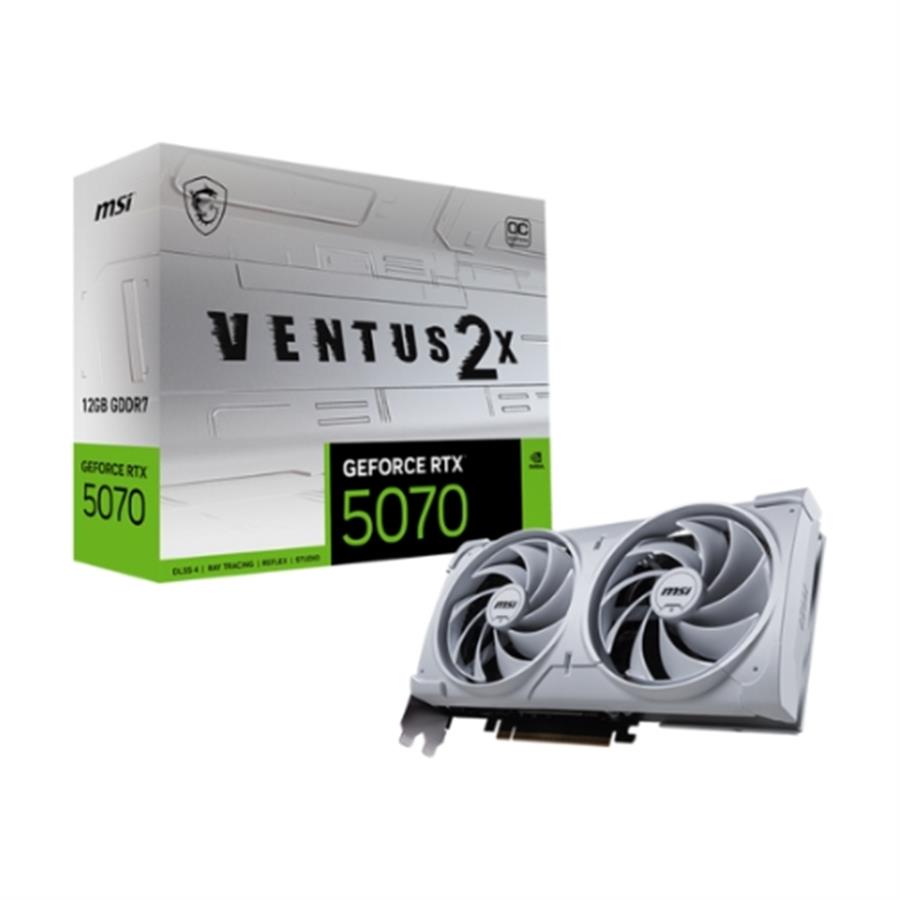 Placa de Video MSI GeForce RTX 5070 Ventus 2X 12GB OC White