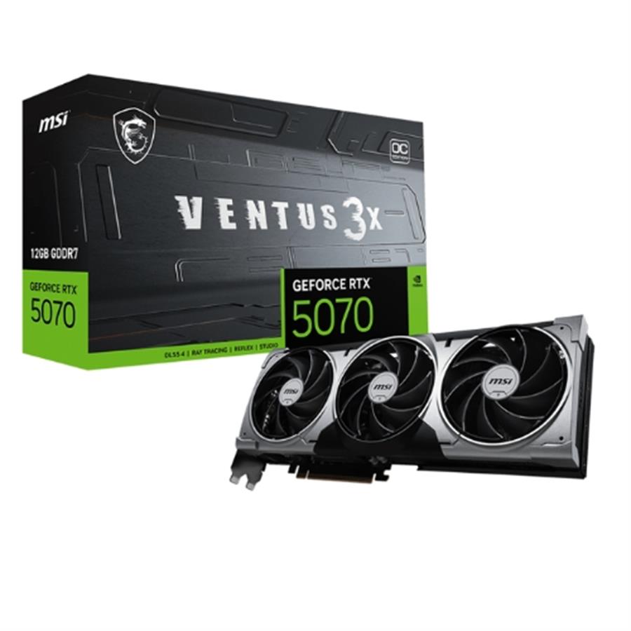 Placa de Video MSI GeForce RTX 5070 Ventus 3X 12GB OC